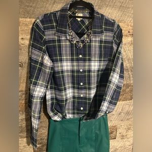 J Crew plaid button down shirt